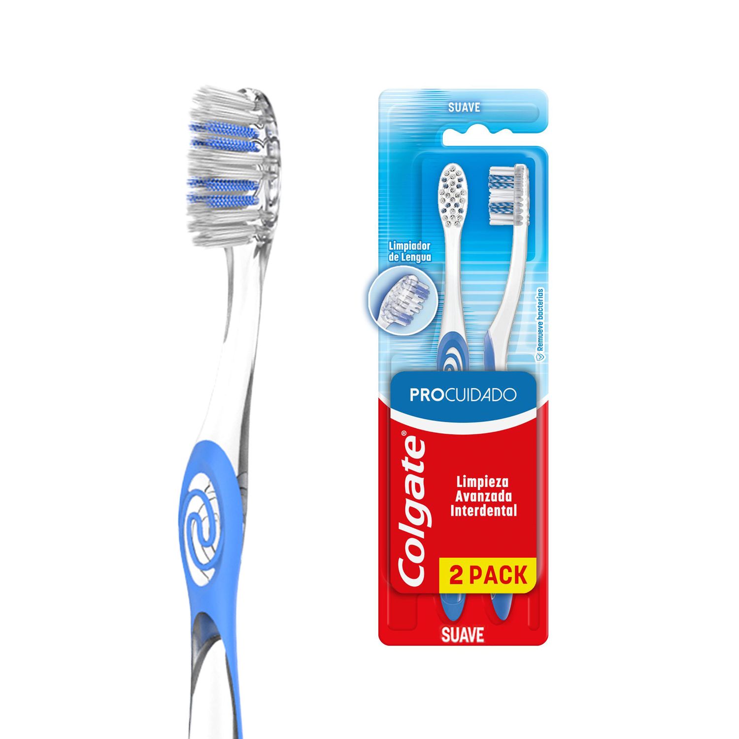 Cepillos Dentales Pro Cuidado Colgate Pack 2