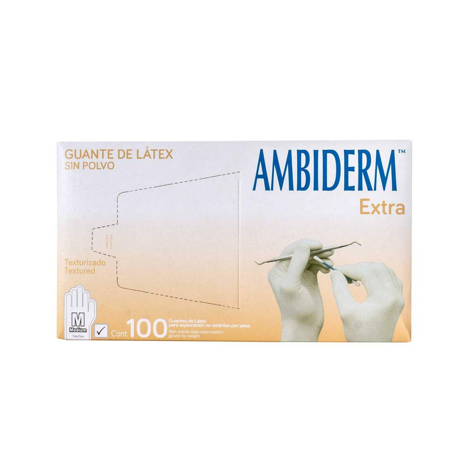 Guante Latex Sin Polvo Ambiderm - Imagen 2